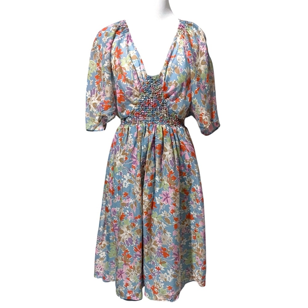 Sundance Floral Silk Mini Dress